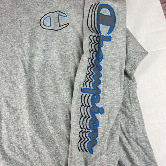 Champion Men's Gray Extra Large Long Sleeved T-Shirt - Picture 9 of 10